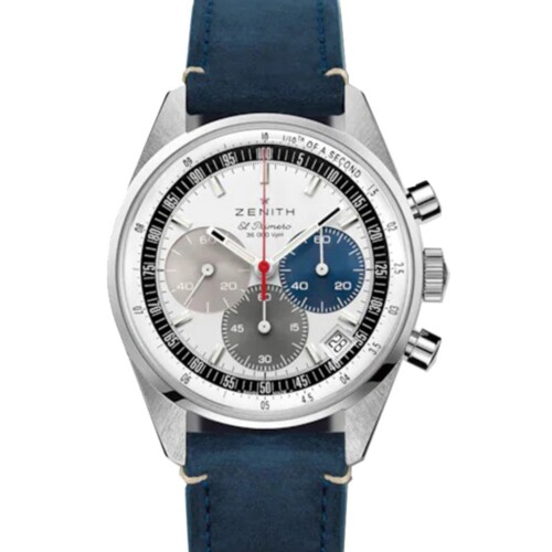 クロノマスター オリジナル 1969 38mm ホワイト文字盤 ステンレススチール コズミックオブシディアン ストラップ