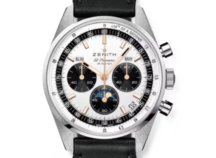 ZENITH クロノマスター オリジナル トリプルカレンダー 38mm シルバー文字盤 ステンレススチール レザーストラップ 03.3400.3610/38.C911