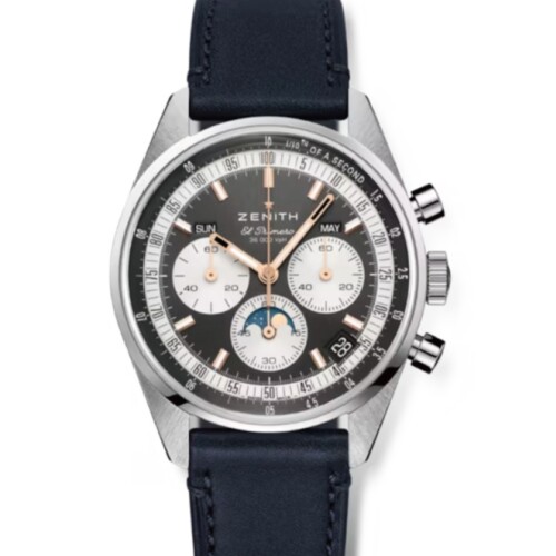 クロノマスター オリジナル トリプルカレンダー 38mm スレートグレー文字盤 ステンレススチール ミッドナイトコスモス ストラップ