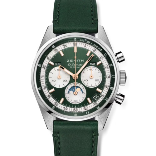 クロノマスター オリジナル トリプルカレンダー 38mm スレートグレー文字盤 ステンレススチール ネビュラフォレスト ストラップ