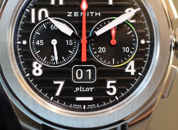 ZENITH パイロット ビッグデイト フライバック 42.5mm ブラック文字盤 ステンレススチール 03.4000.3652/21.I001