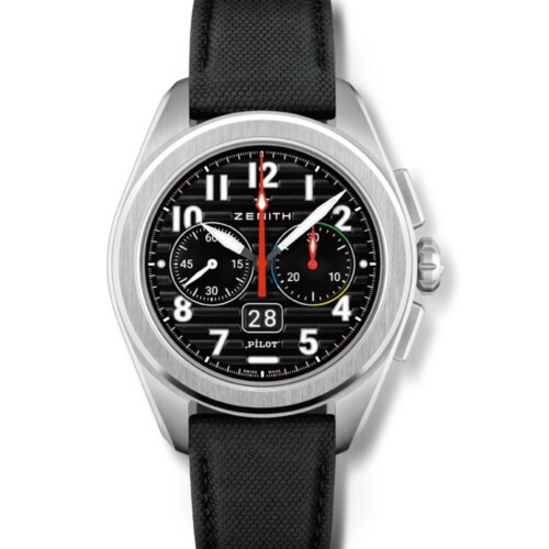 ZENITH パイロット ビッグデイト フライバック 42.5mm ブラック文字盤 ステンレススチール 03.4000.3652/21.I001