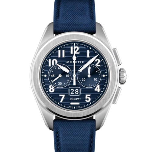 ZENITH パイロット ビッグデイト フライバック 42.5mm ブルー文字盤 03.4000.3652/51.I003