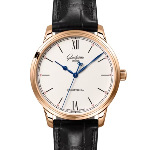 GLASHÜTTE ORIGINAL セネタ・エクセレンス 40mm シルバーグレイン文字盤 レッドゴールド 1-36-01-02-05-61