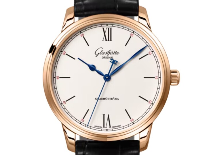 GLASHÜTTE ORIGINAL セネタ・エクセレンス 40mm シルバーグレイン文字盤 レッドゴールド 1-36-01-02-05-61