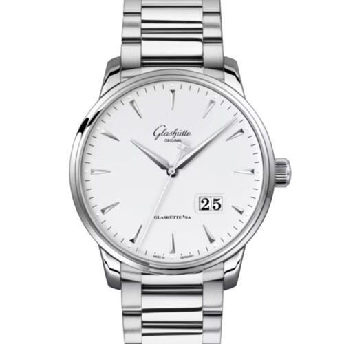 セネタ・エクセレンス・パノラマデイト 42mm ホワイト文字盤 ステンレススティール ブレスレット