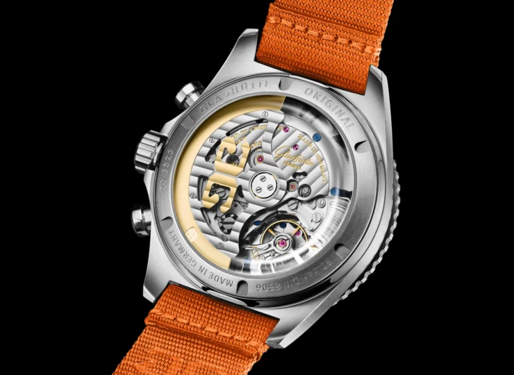 GLASHÜTTE ORIGINAL SeaQクロノグラフ 43.2mm シルバー文字盤 ステンレススティール シンセティック 1-37-23-03-80-34