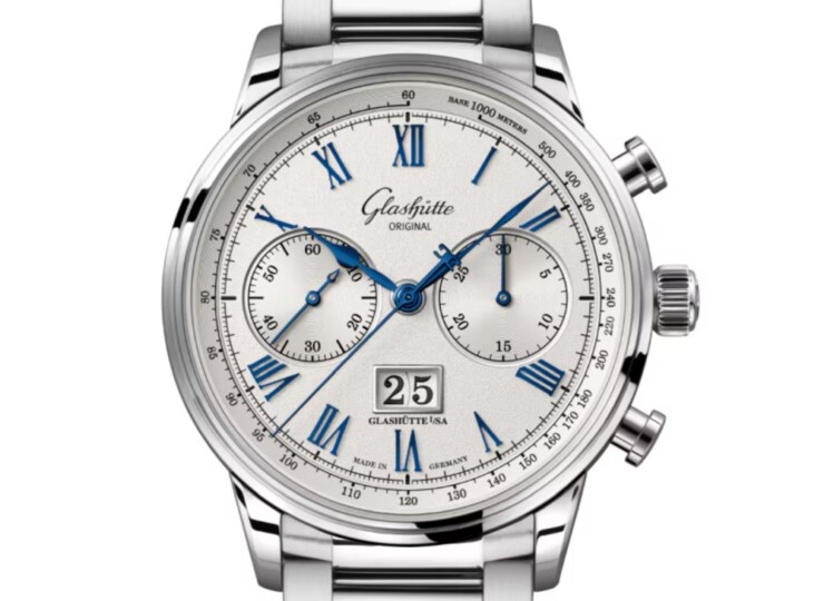 GLASHÜTTE ORIGINAL セネタ・クロノグラフ 41mm シルバー文字盤 ステンレススティール ブレスレット 1-37-24-01-02-71