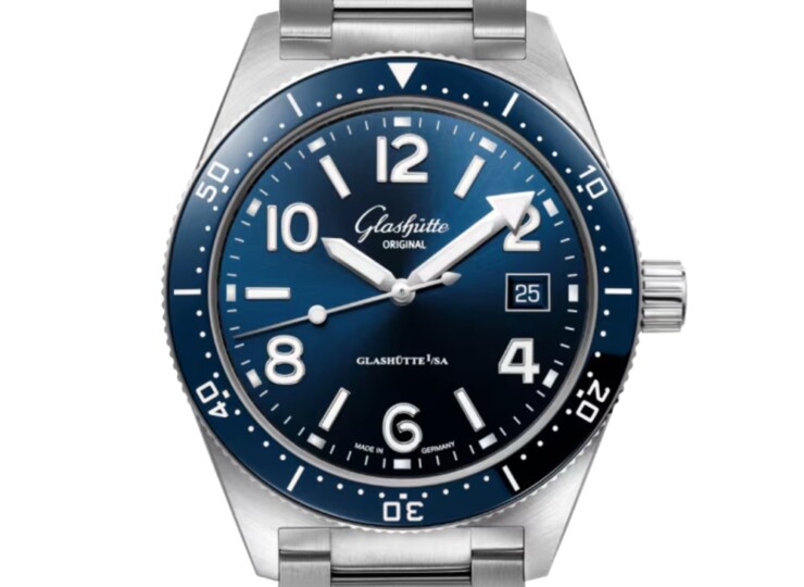GLASHÜTTE ORIGINAL SeaQ 39.5mm ラディアントブルー文字盤 ステンレススティール ブレスレット（Ref.1-39-11-09-81-70） 1-39-11-09-81-70