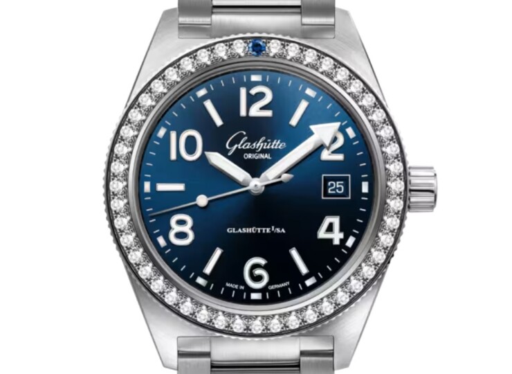 GLASHÜTTE ORIGINAL SeaQ 39.5mm ラディアントブルー文字盤 ステンレススティール ブレスレット(Ref.1-39-11-09-82-70) 1-39-11-09-82-70