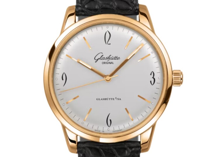 GLASHÜTTE ORIGINAL シックスティーズ 39mm シルバー文字盤 ローズゴールド 1-39-52-01-01-04