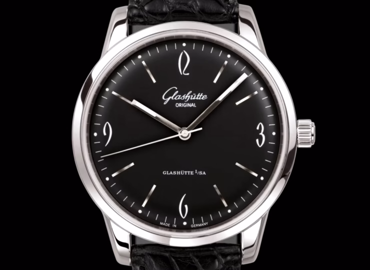 GLASHÜTTE ORIGINAL シックスティーズ 39mm ブラック文字盤 ステンレススティール 1-39-52-04-02-04