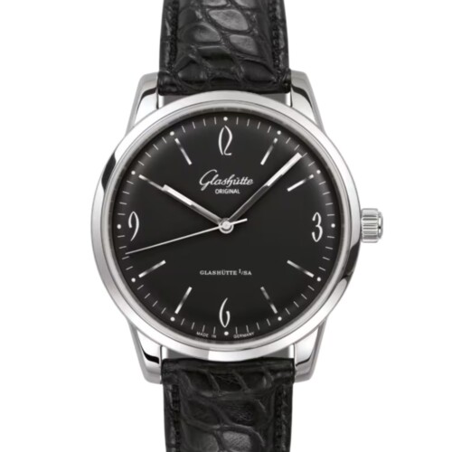 GLASHÜTTE ORIGINAL シックスティーズ 39mm ブラック文字盤 ステンレススティール 1-39-52-04-02-04