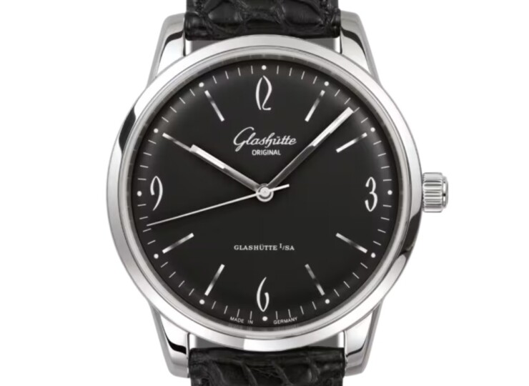GLASHÜTTE ORIGINAL シックスティーズ 39mm ブラック文字盤 ステンレススティール 1-39-52-04-02-04