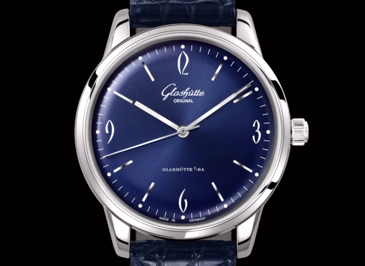 GLASHÜTTE ORIGINAL シックスティーズ 39mm ブルー文字盤 1-39-52-06-02-04