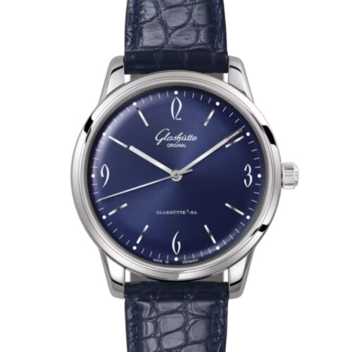 GLASHÜTTE ORIGINAL シックスティーズ 39mm ブルー文字盤 1-39-52-06-02-04