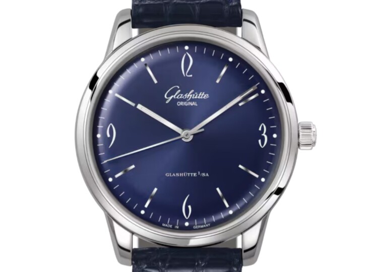 GLASHÜTTE ORIGINAL シックスティーズ 39mm ブルー文字盤 1-39-52-06-02-04