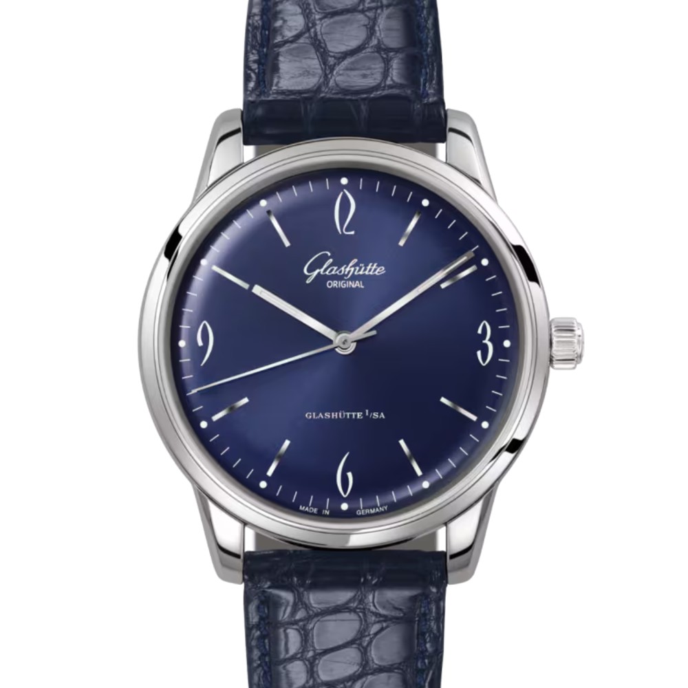 GLASHÜTTE ORIGINAL シックスティーズ 39mm ブルー文字盤 1-39-52-06-02-04