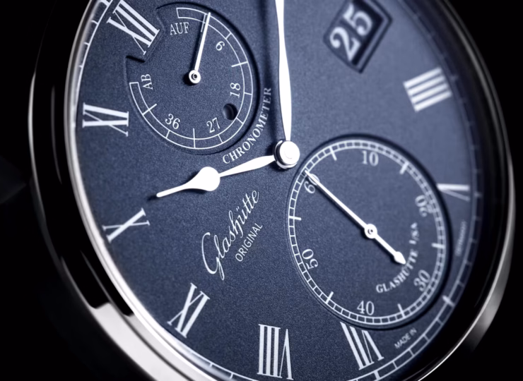 GLASHÜTTE ORIGINAL セネタ・クロノメーター 42mm ブルーグレイン文字盤 1-58-01-05-34-30