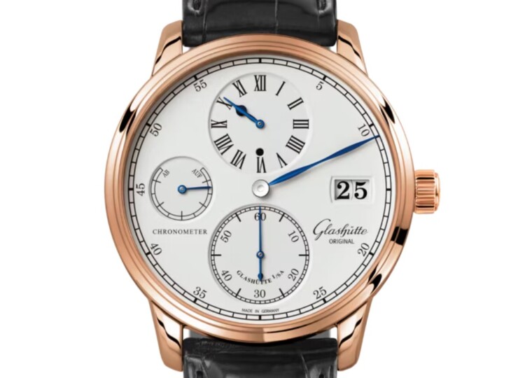 GLASHÜTTE ORIGINAL セネタ・クロノメーター・レギュレーター 42mm シルバーグレイン文字盤 1-58-04-04-05-04