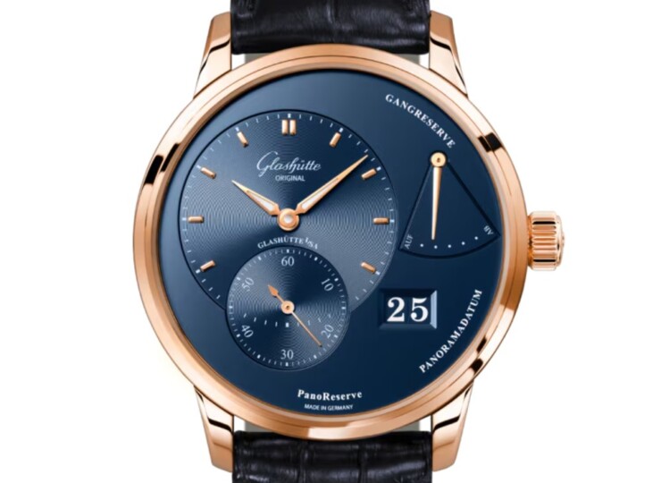 GLASHÜTTE ORIGINAL パノリザーブ 40mm ブルー文字盤 レッドゴールド 1-65-01-04-15-61
