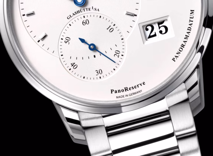 GLASHÜTTE ORIGINAL パノリザーブ 40mm シルバー文字盤 ステンレススティール ブレスレット 1-65-01-22-12-71