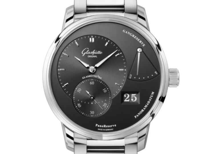 GLASHÜTTE ORIGINAL パノリザーブ 40mm ルテニウム文字盤 ステンレススティール ブレスレット 1-65-01-23-12-71