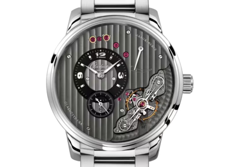 GLASHÜTTE ORIGINAL パノインバース 42mm ブラック文字盤 ステンレススティール ブレスレット 1-66-06-04-22-71