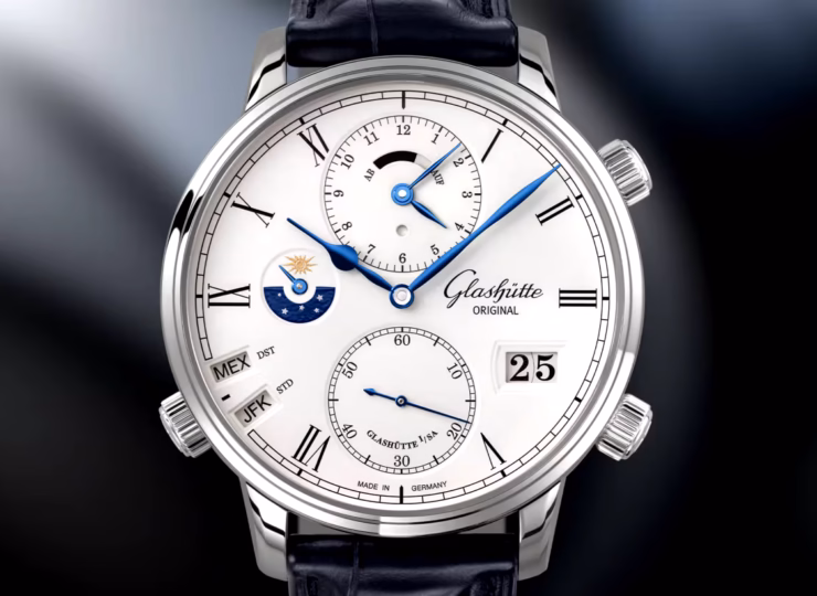 GLASHÜTTE ORIGINAL セネタ・コスモポリト 44mm シルバーグレイン文字盤 ホワイトゴールド 1-89-02-01-04-30