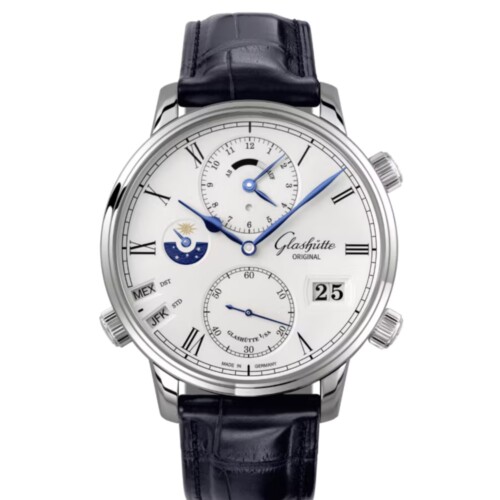 セネタ・コスモポリト 44mm シルバーグレイン文字盤 ホワイトゴールド