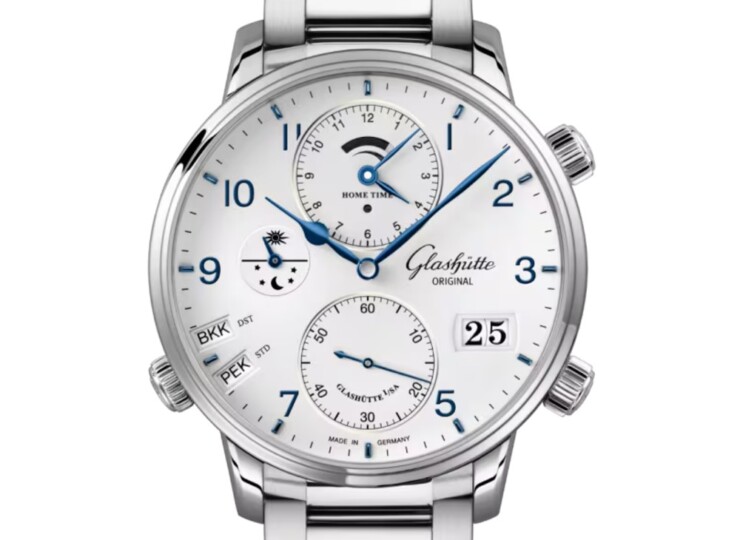 GLASHÜTTE ORIGINAL セネタ・コスモポリト 44mm ホワイト文字盤 ステンレススティール ブレスレット 1-89-02-03-02-70