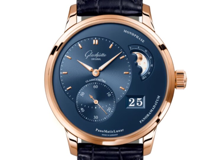 GLASHÜTTE ORIGINAL パノマティックルナ 40mm ブルー文字盤 レッドゴールド 1-90-02-11-35-61