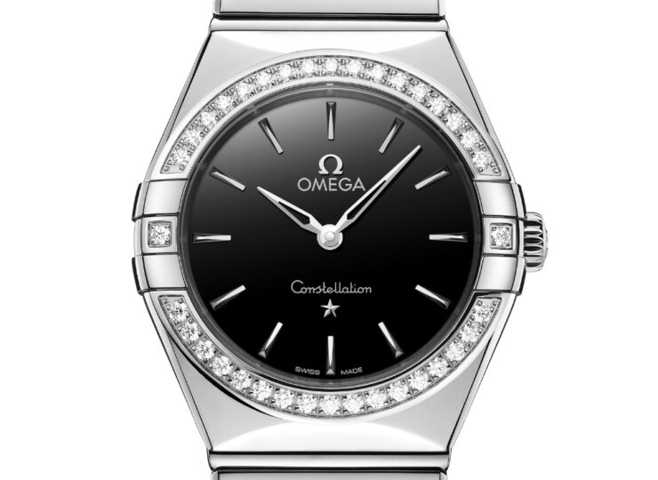 OMEGA コンステレーション 28mm ブラック文字盤 ダイヤモンドベゼル 131.15.28.60.01.001
