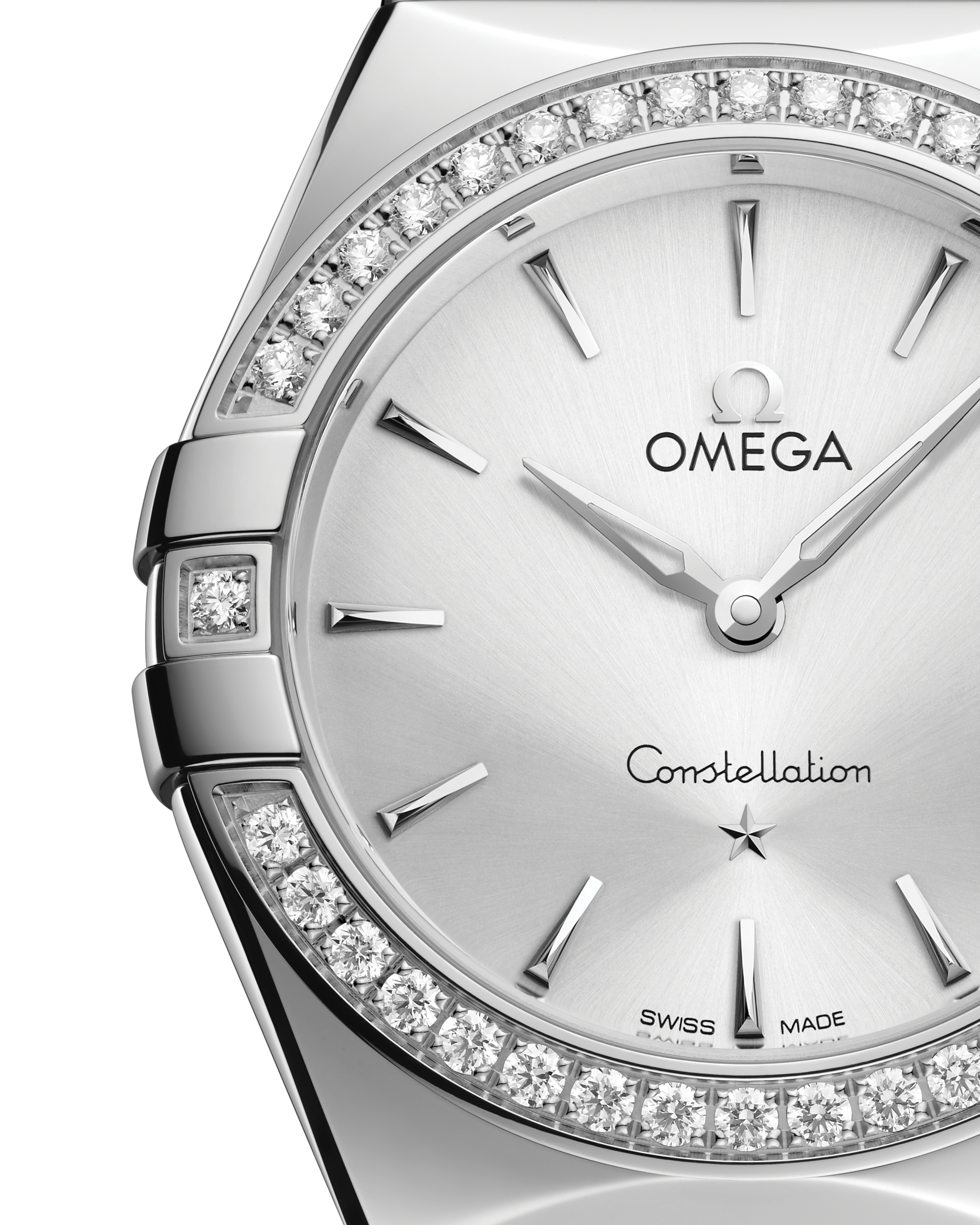 OMEGA コンステレーション 28mm シルバー文字盤 ダイヤモンドベゼル 131.15.28.60.02.001