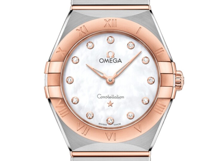OMEGA コンステレーション 28mm ホワイト文字盤 ステンレススティール&セドナゴールド 131.20.28.60.55.001