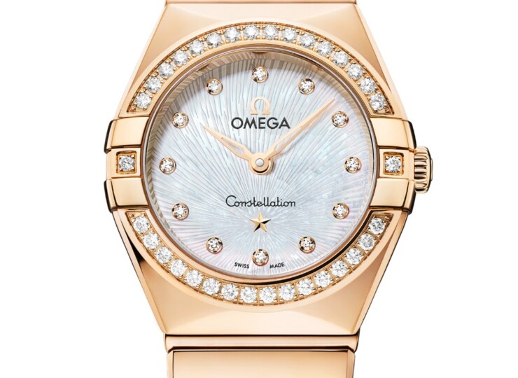 OMEGA コンステレーション 25mm ホワイト文字盤 ムーンシャインゴールド 131.55.25.60.55.003