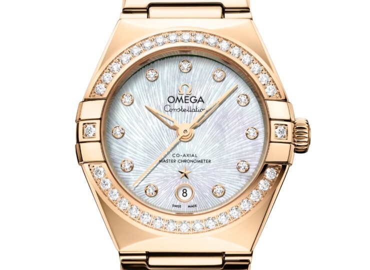 OMEGA コンステレーション 29mm ホワイト文字盤 ムーンシャインゴールド 131.55.29.20.55.003