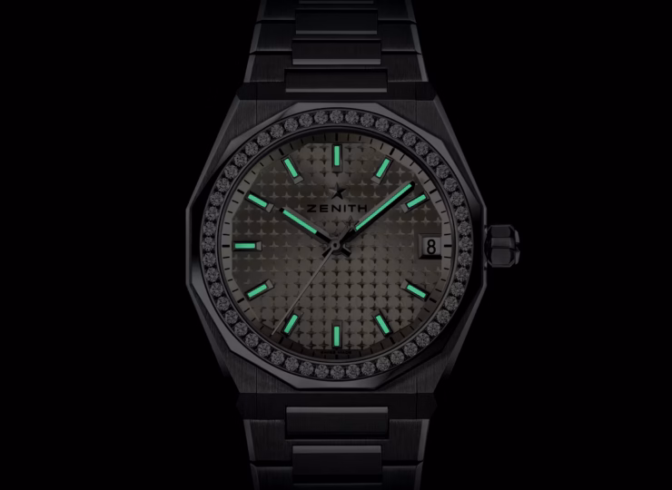 ZENITH デファイ スカイライン 36mm シルバー文字盤 ステンレススチール・ダイヤモンドセッティング 16.9400.670/01.I001