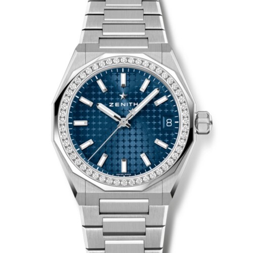 デファイ スカイライン 36mm ブルー文字盤 ステンレススチール・ダイヤモンドベゼル