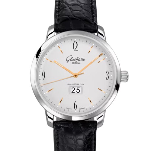 GLASHÜTTE ORIGINAL シックスティーズ・パノラマデイト 42mm シルバー文字盤 ステンレススティール 2-39-47-01-02-04