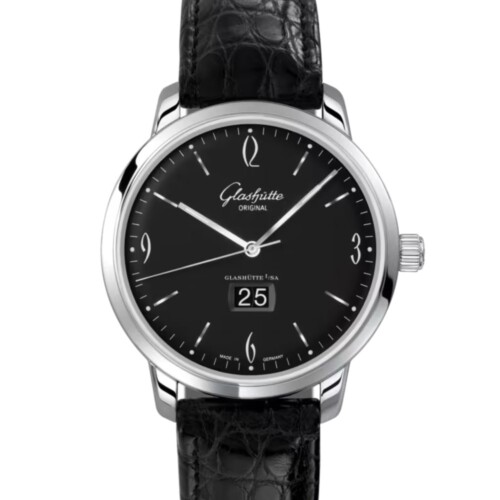 GLASHÜTTE ORIGINAL シックスティーズ・パノラマデイト 42mm ブラック文字盤 2-39-47-03-02-04