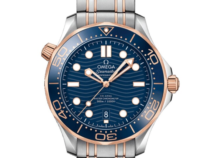 OMEGA シーマスター ダイバー300M 42mm ブルー文字盤 ステンレススティール＆セドナゴールド 210.20.42.20.03.002