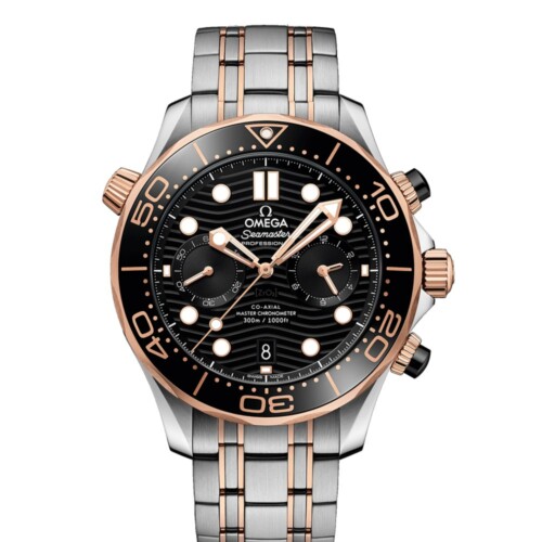 シーマスター ダイバー300M クロノグラフ 44mm ブラック文字盤 ステンレススティール＆セドナゴールド ブレスレット