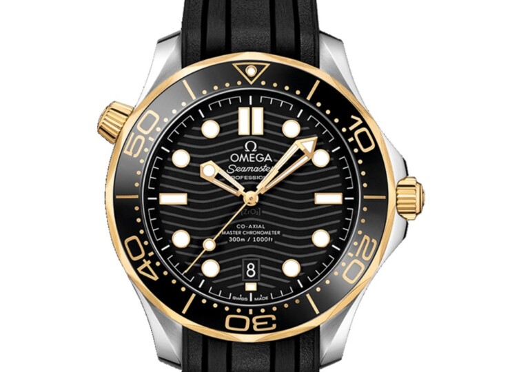 OMEGA シーマスター ダイバー300M 42mm ブラック文字盤 ステンレススティール&イエローゴールド 210.22.42.20.01.001