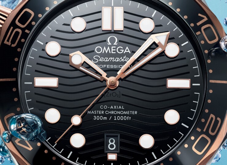 OMEGA シーマスター ダイバー300M 42mm ブラック文字盤 ステンレススティール&セドナゴールド ラバーストラップ 210.22.42.20.01.002