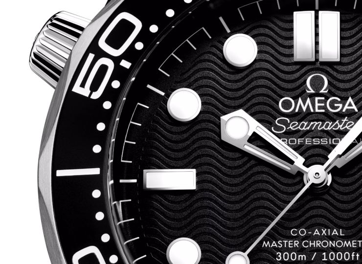 OMEGA シーマスター ダイバー300M 42mm ブラック文字盤 ステンレススティール メッシュブレスレット 210.30.42.20.01.010