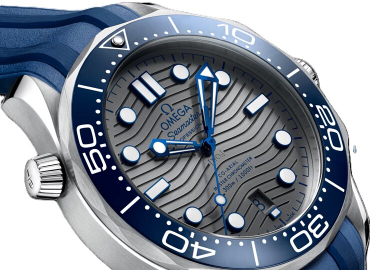 OMEGA シーマスター ダイバー300M 42mm グレー文字盤 ステンレススティール ブルー・ラバーストラップ 210.32.42.20.06.001