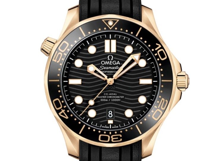 OMEGA シーマスター ダイバー300M 42mm ブラック文字盤 ムーンシャインゴールド 210.62.42.20.01.003