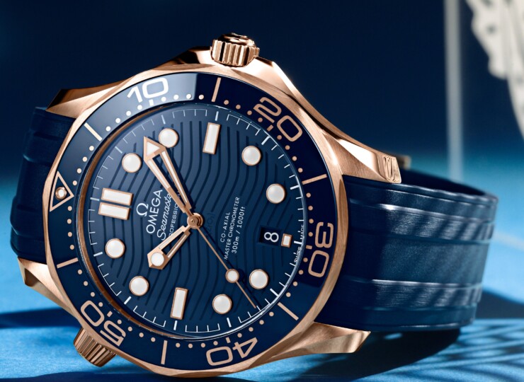 OMEGA シーマスター ダイバー300M 42mm ブルー文字盤 セドナゴールド 210.62.42.20.03.001