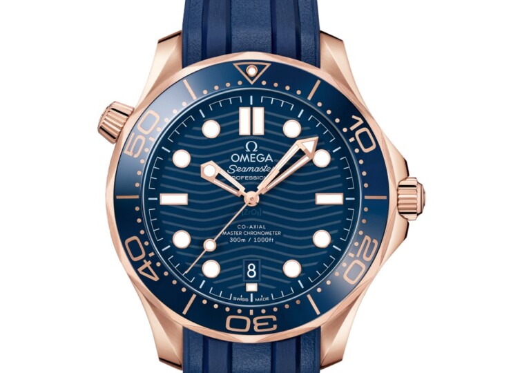 OMEGA シーマスター ダイバー300M 42mm ブルー文字盤 セドナゴールド 210.62.42.20.03.001